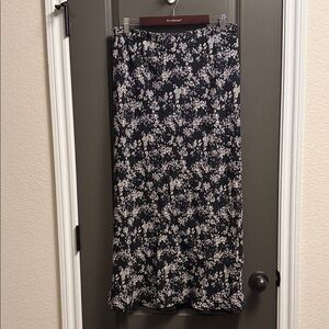 Carole Little Black and White Floral Maxi Skirt